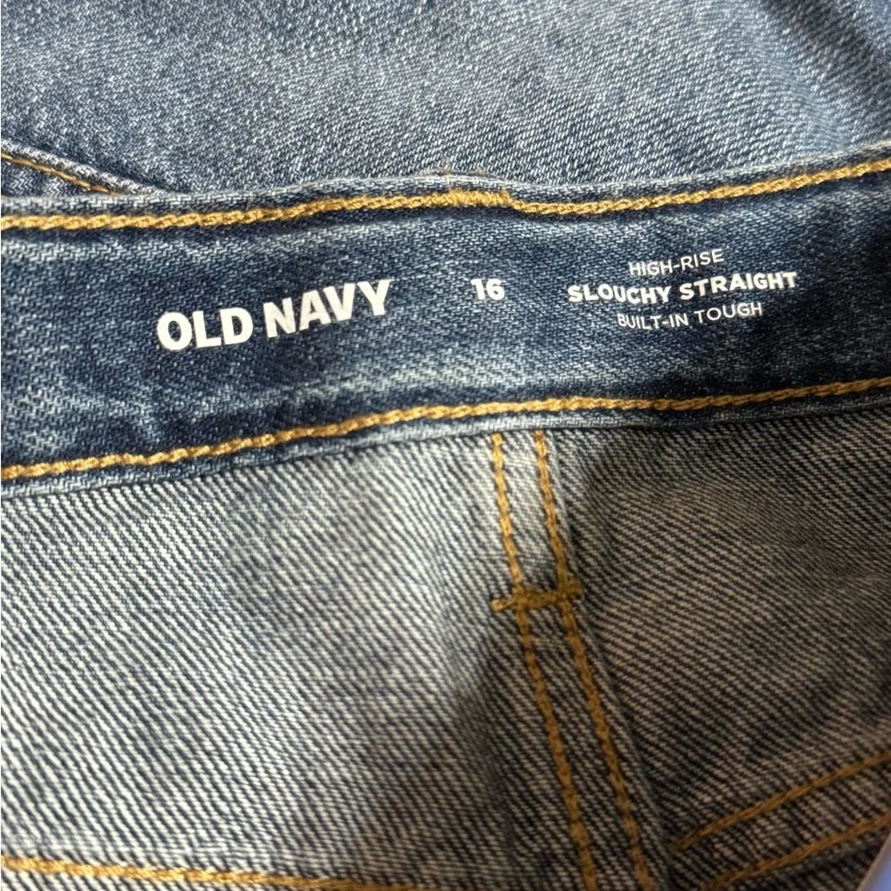 Old Navy High-Rise Slouchy Straight Distressed Denim Shorts Girl Size 16